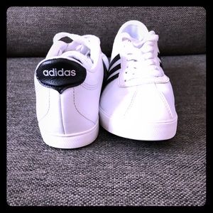 ADIDAS Courtset7.5wn5.5 boys CLEAN.LEATHER.WHITE